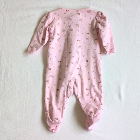 little planet organic carter's zipper footie sleeper pajamas 3 months baby girl - Picture 3 of 5